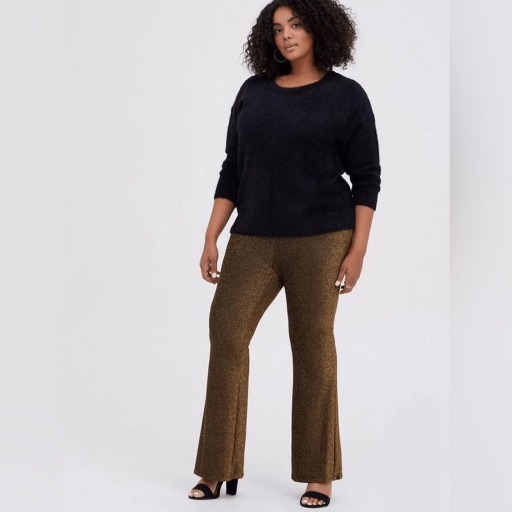 Torrid Gold Lurex Hollywood Flare Pant